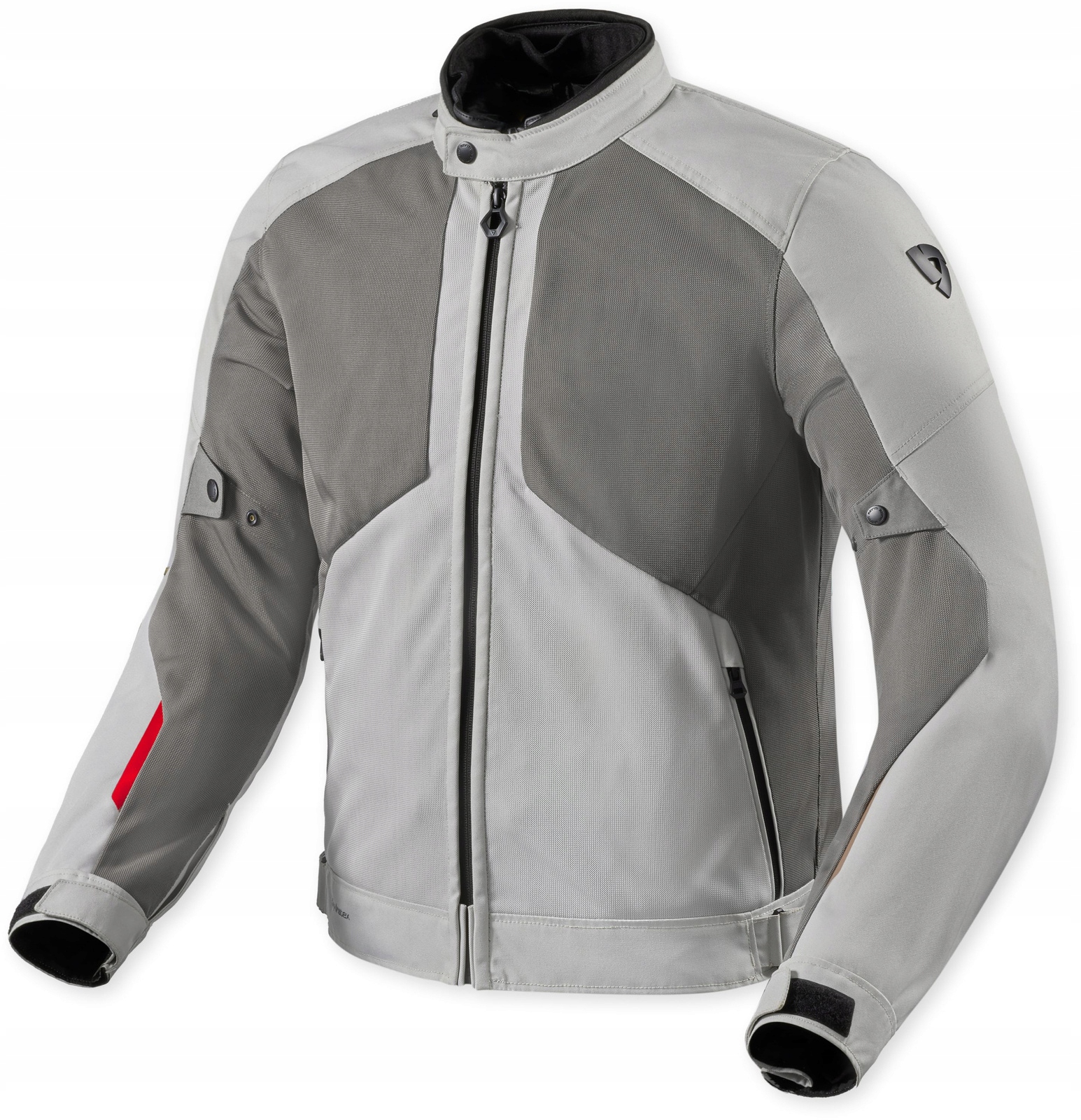 Motocyklová bunda s chráničmi Rev'it Torque 3 H2O šedočervená 2XL