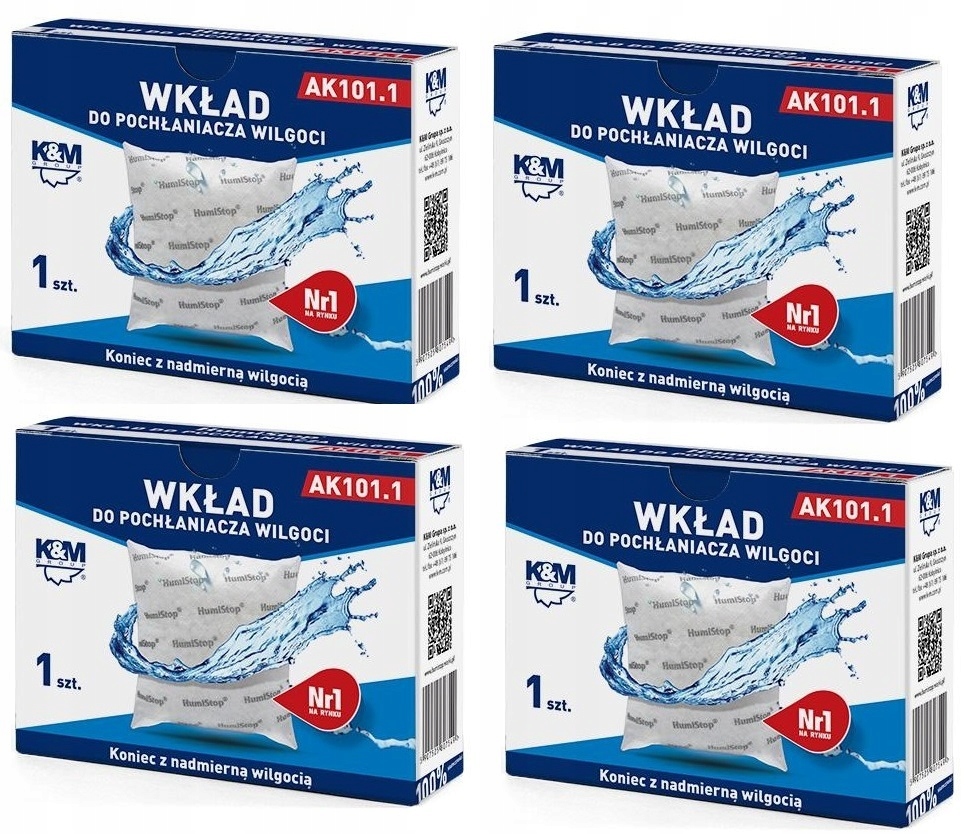 

4X Wkład, Zapas Do Pochłaniacza Wilgoci Humistop