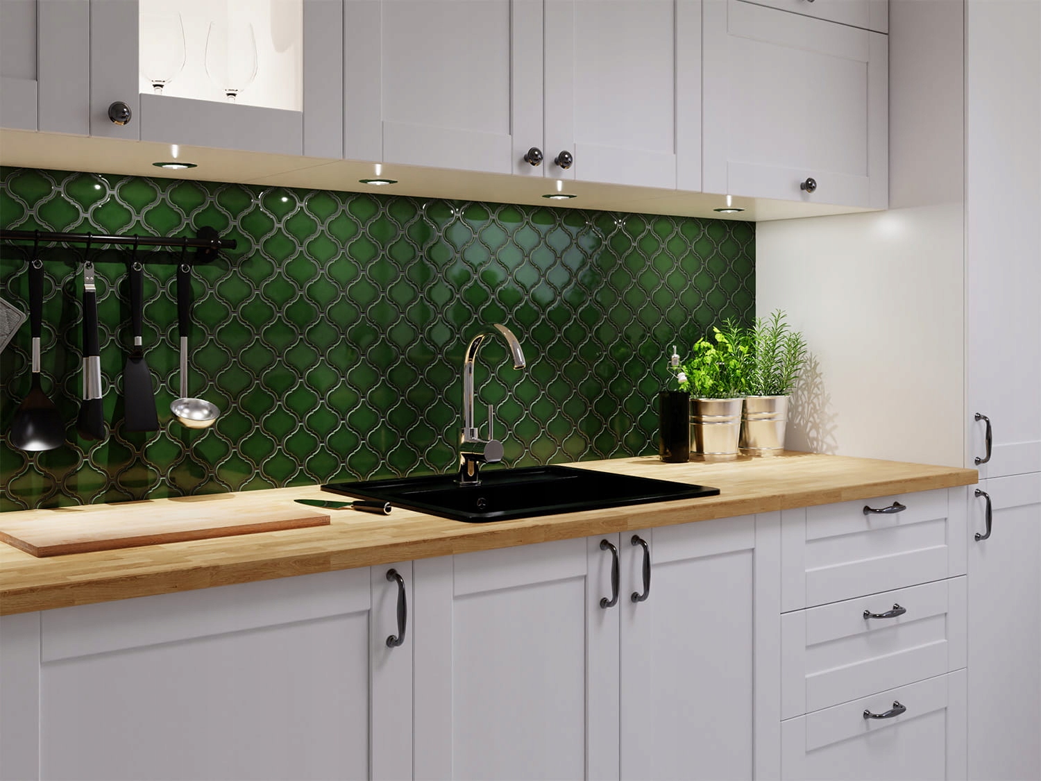 MOZAIKA CERAMICZNA ARABESKA DEEP GREEN ZIELONA Kod producenta MCS-30m