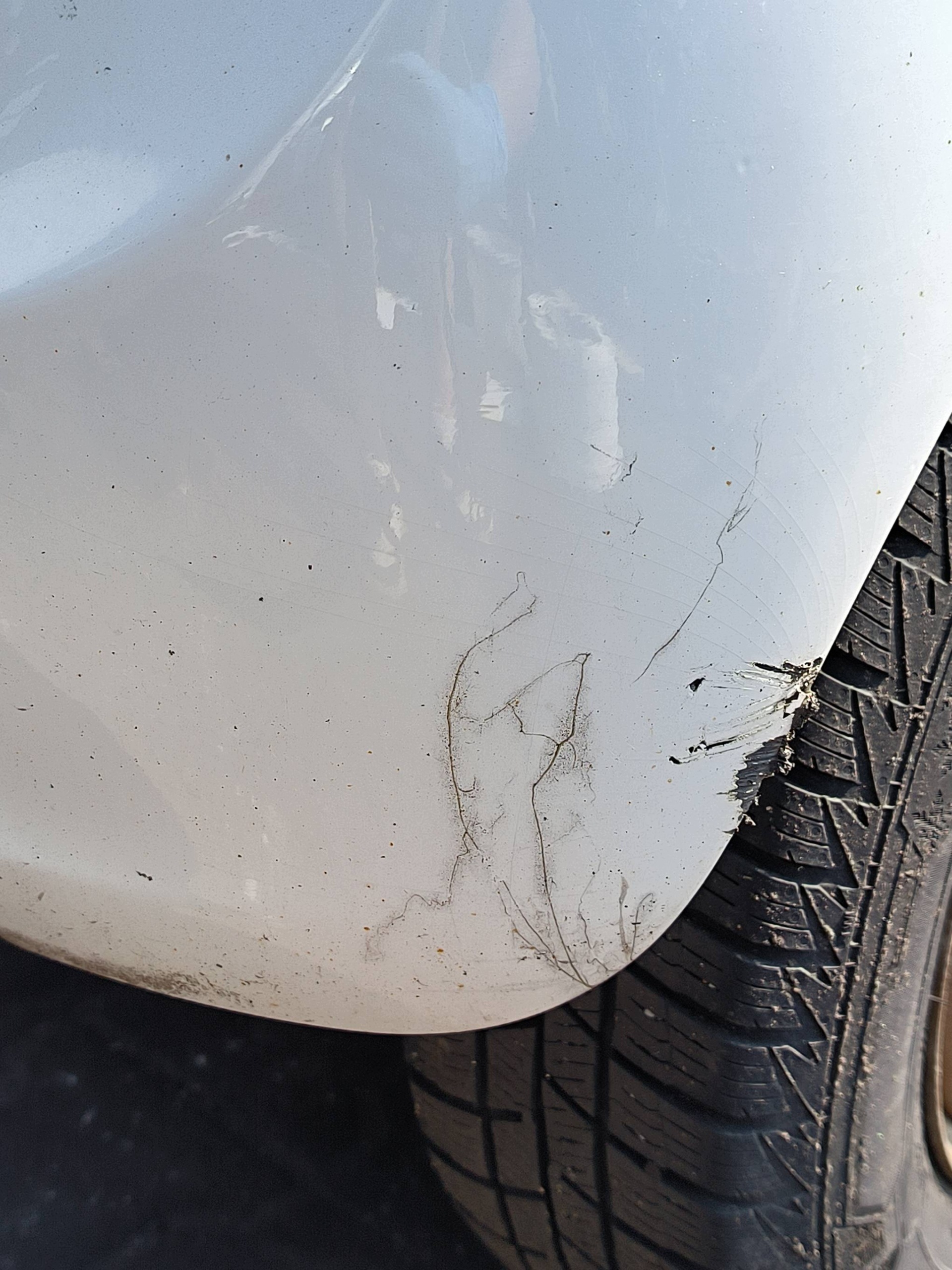 bumper rear part BIALY CHEVROLET SPARK III