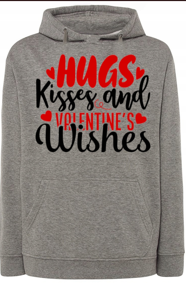 Valentýnská Mikina Dárek Kapuce s potiskem vel. 4XL