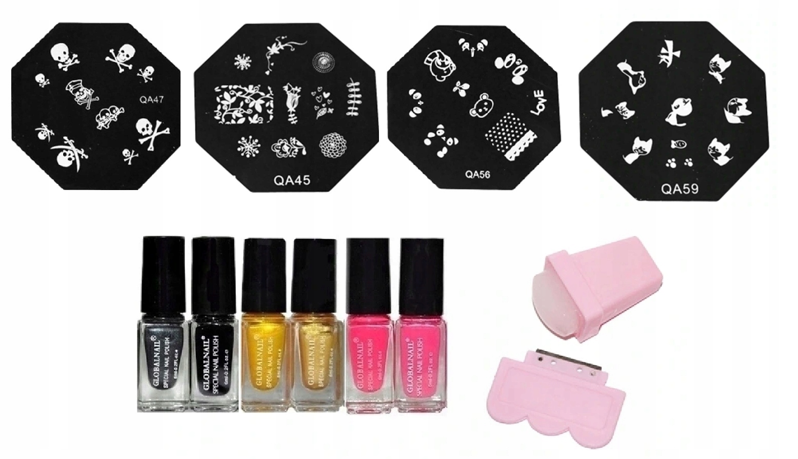 BLASZKI DO STEMPLI LAKIERY STEMPEL ZESTAW Q10