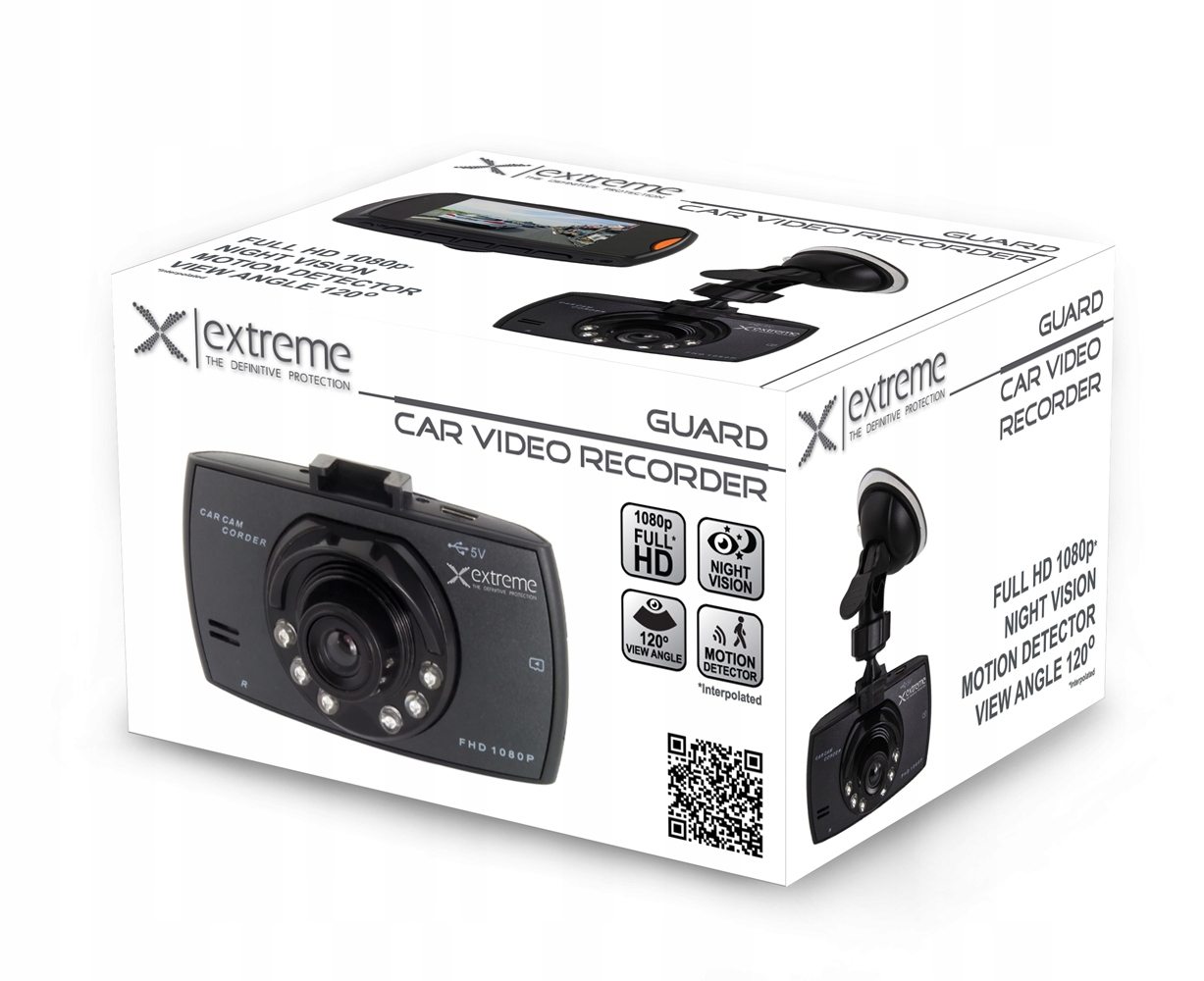 KAMERA KAMERKA SAMOCHODOWA NA SZYBĘ PRZYZSSAWKA Model EXTREME GUARD FULL HD