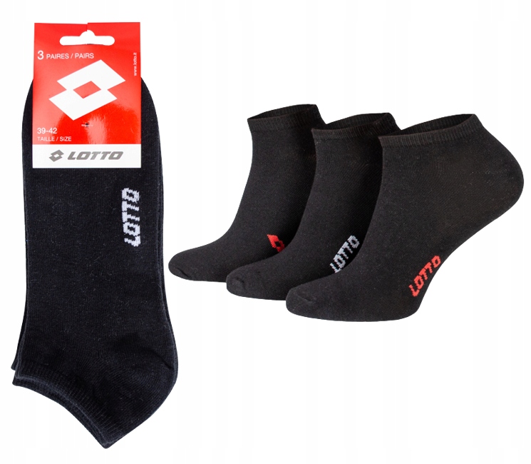 

Skarpety stopki męskie Lotto 3-pack 43/46 czarne