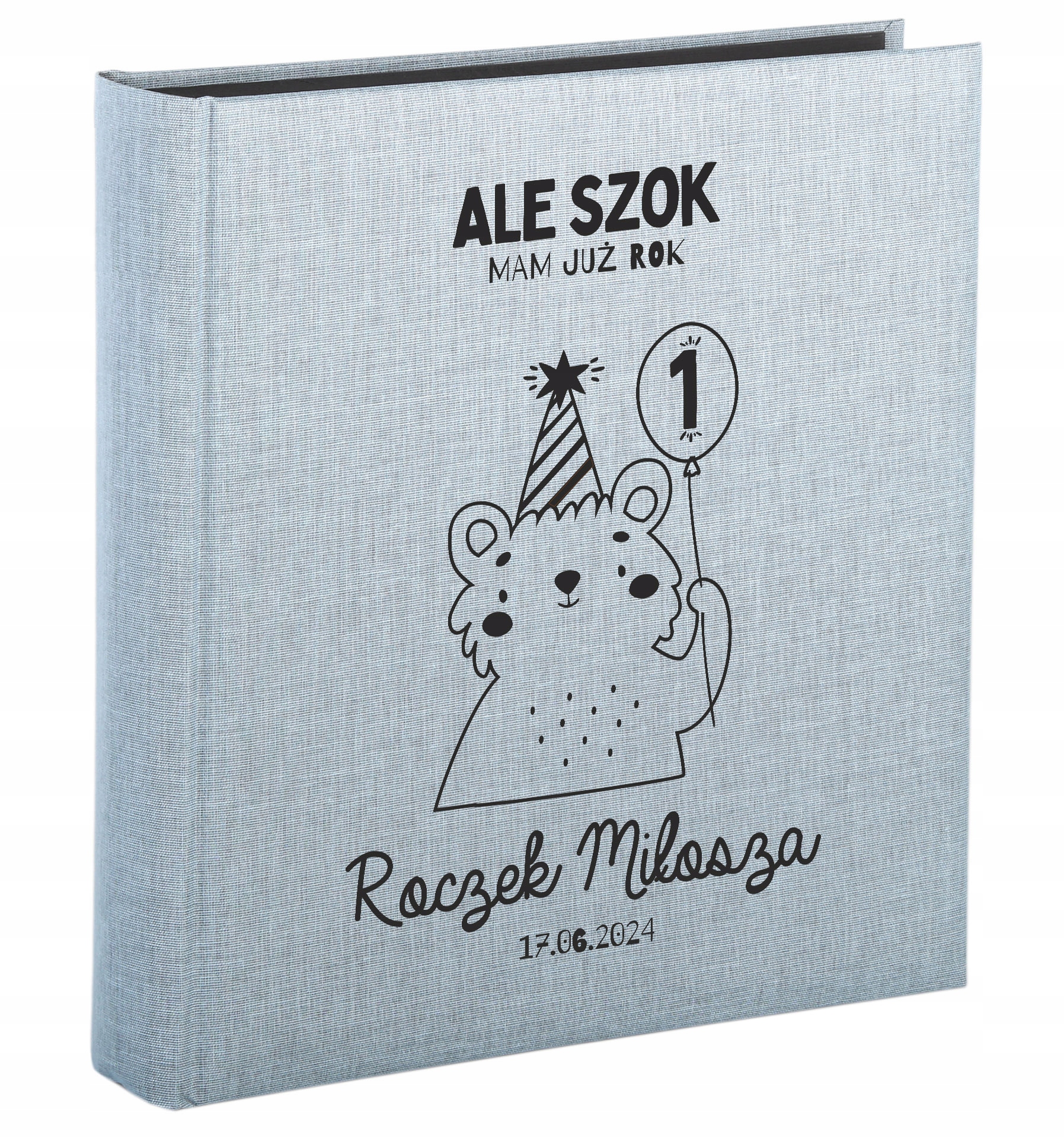 Duży Album Na Zdjęcia Dziecka Roczek wklejane 50 kart Twój nadruk