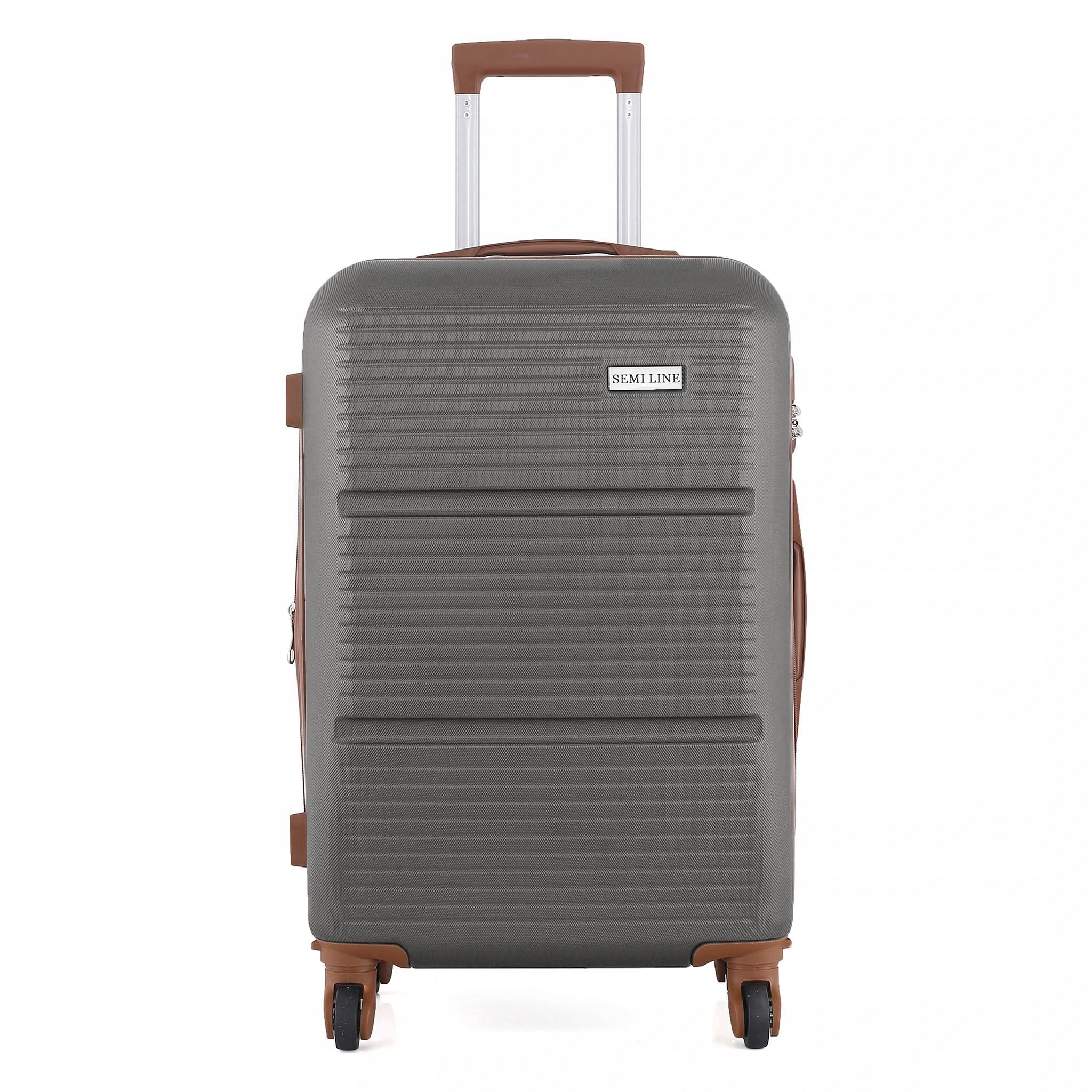 Velká tvrdá kufrová taška Semi Line Abs 28" T5711-3 šedo-grafitová, rozšiřitelná