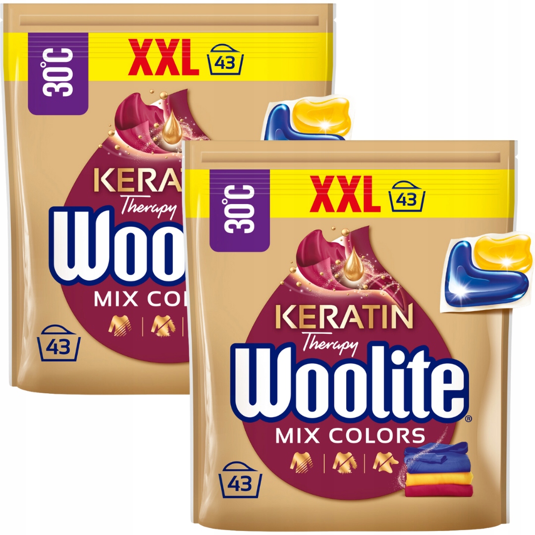 Woolite Kapsułki z Keratyną do Prania Color 2x43 szt.