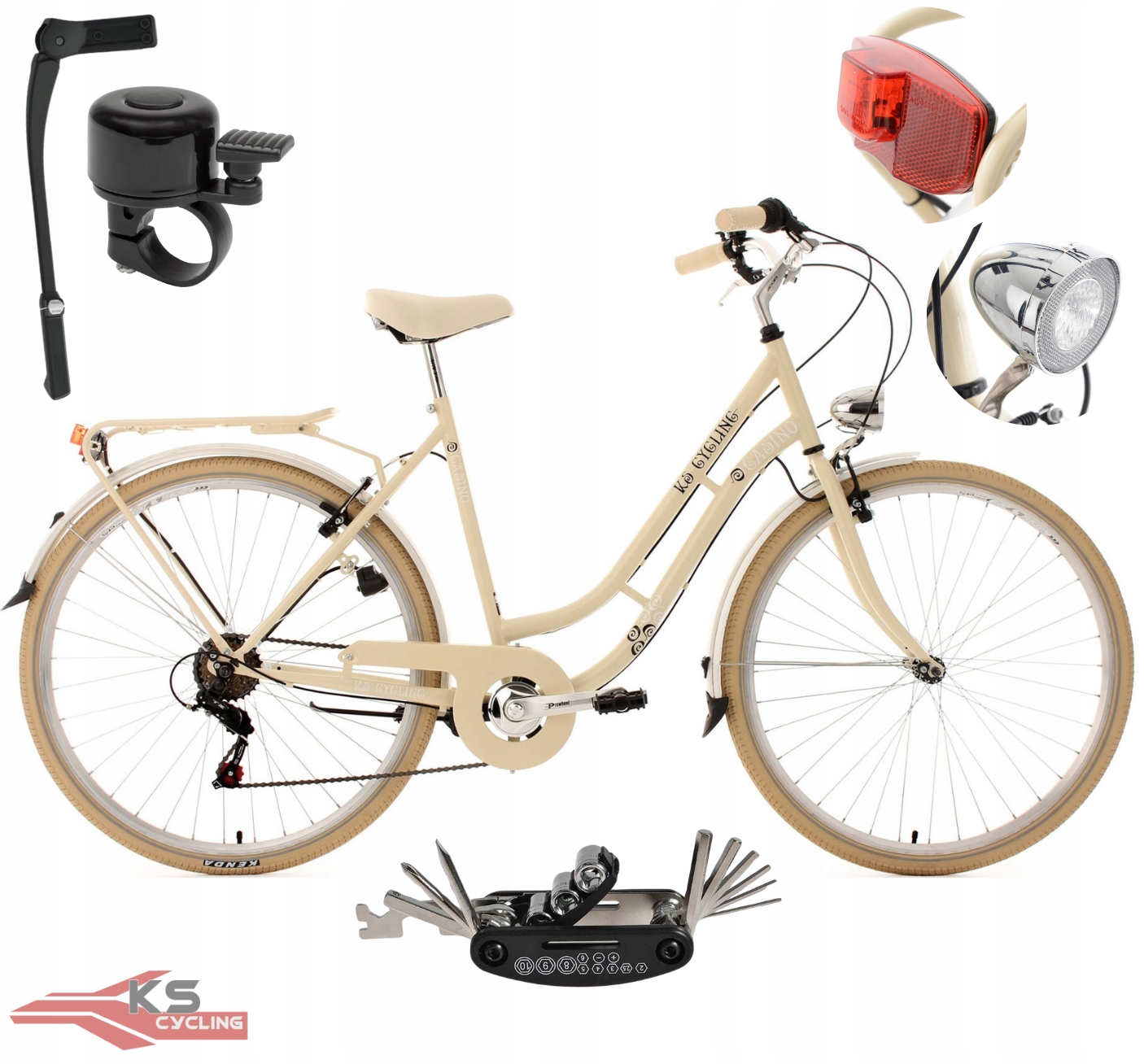 Dámské městské kolo 28" Shimano Blatníky Osvětlení Dynamo Stopka Zvonek