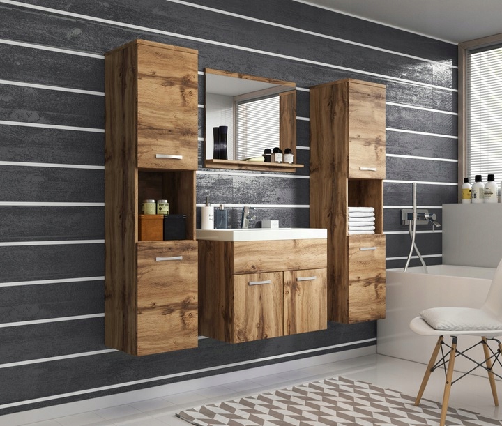 Meble łazienkowe Montreal XL BIAŁY / BIAŁY POŁYSK Montaż meble do samodzielnego montażu