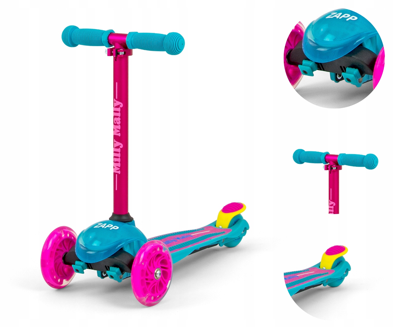 Milly Mally Scooter Zapp Pink Hamulec tak