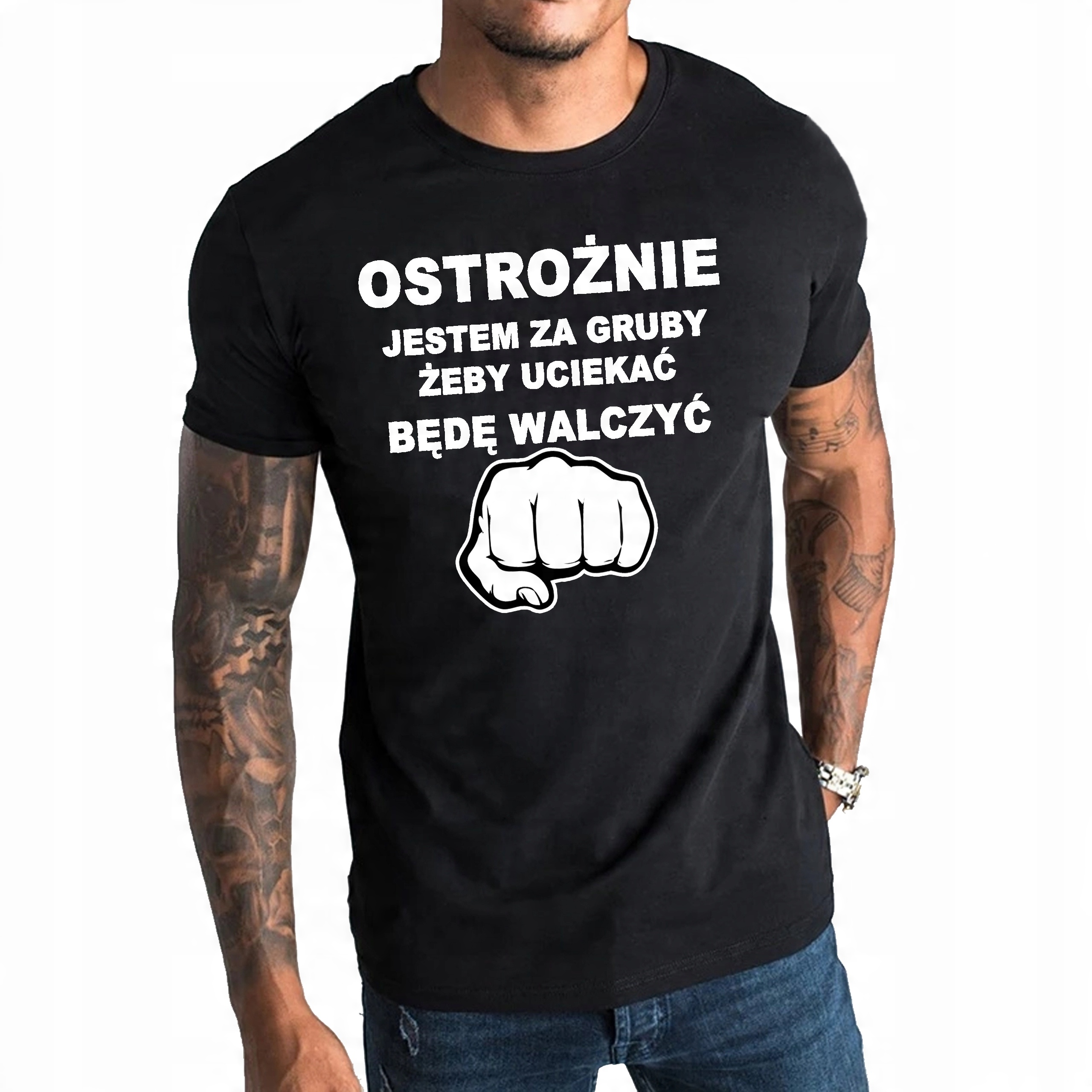 

Koszulka Męska śmieszna Jestem Za Gruby 3XL