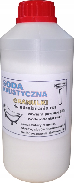 

Granulki do udrażniania rur Wodorotlenek Sodu 1kg