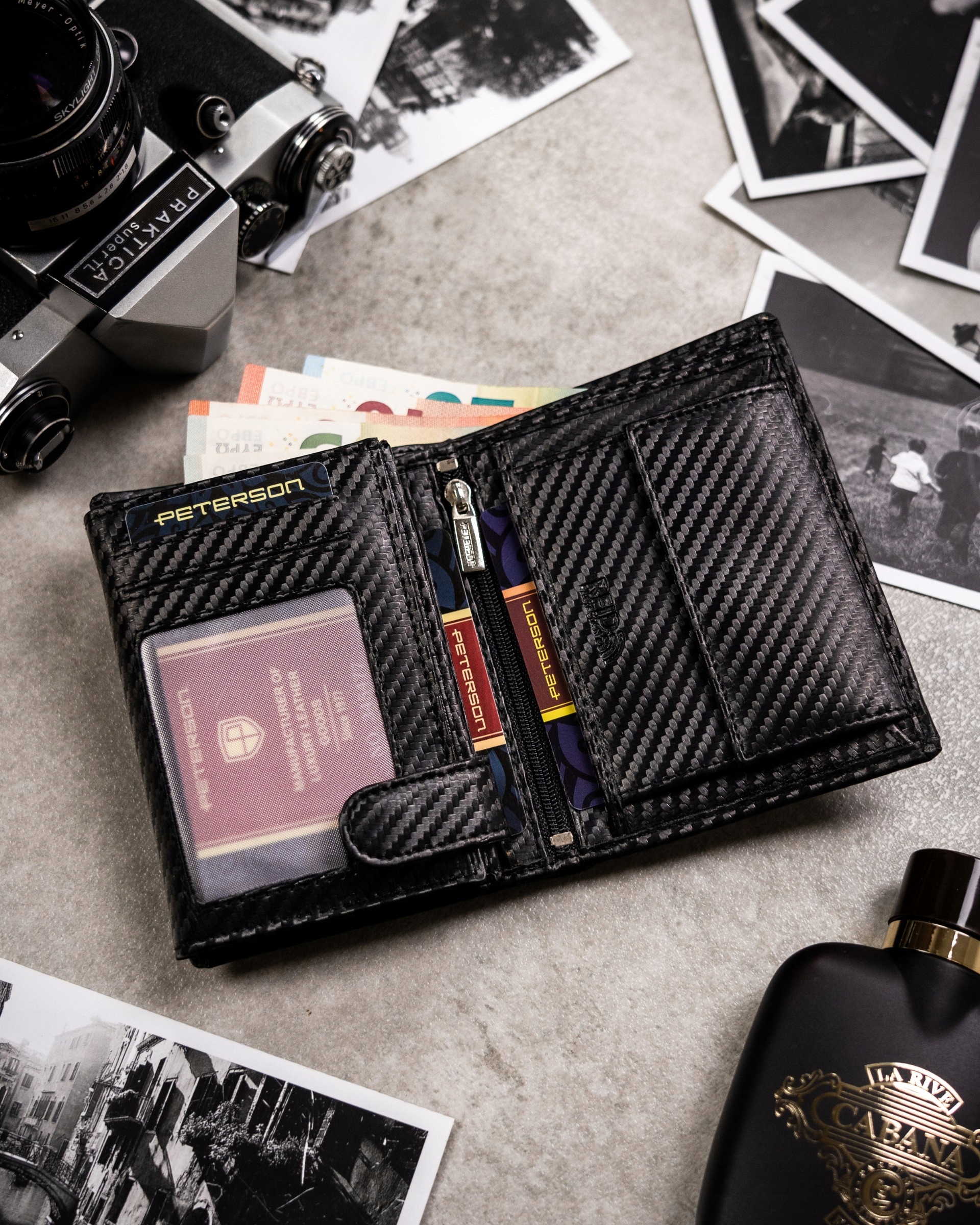 PETERSON portfel skórzany męski solidny na prezent Kolekcja PK