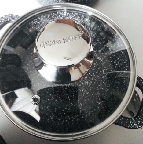 Garnki marmurek 8el dno stalowe powłoka ceramiczna Marka Zilner