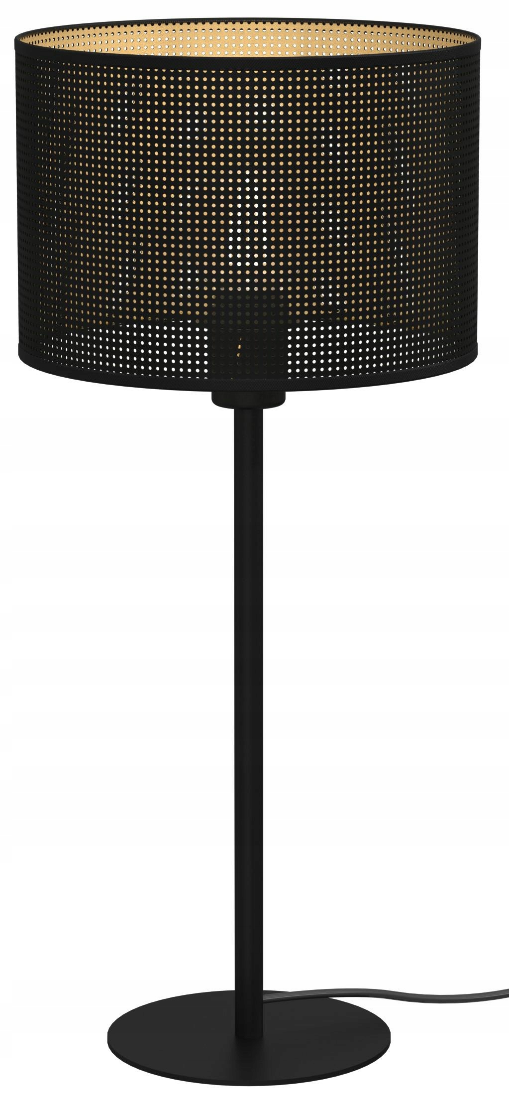 Stolová nočná lampa Loft Shade čierne zlaté tienidlo1xE27 56 cm stolová