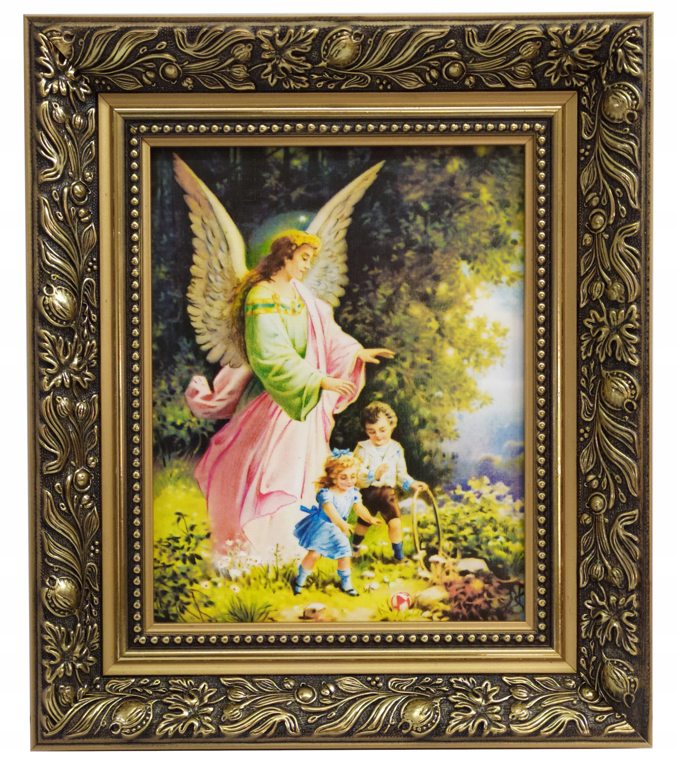 

Obraz W Złotej Ramie 30X35 Aniołka Anioła Stróża