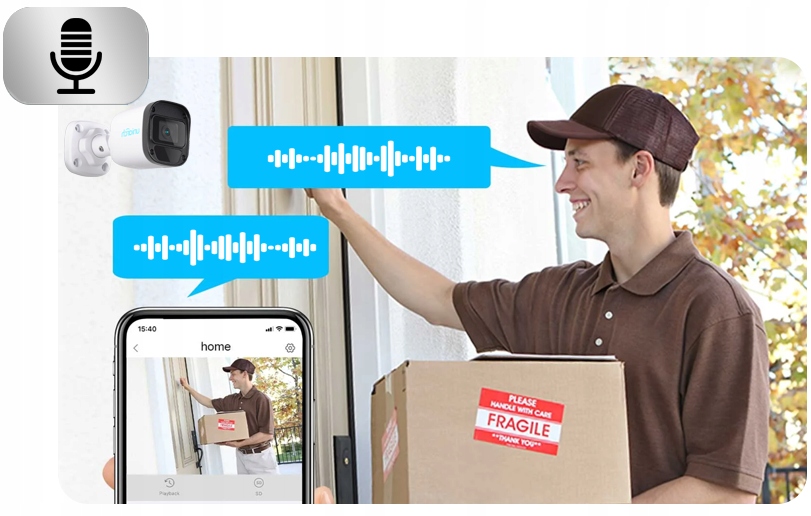 Zestaw do Monitoringu 4Mpx Mikrofon Motozoom IR50m Pojemność zainstalowanego dysku 1 TB