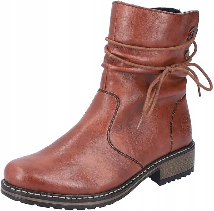 Rieker Dámské Kotníkové Boty Hnědé Klasické Na Zip 40 6DA
