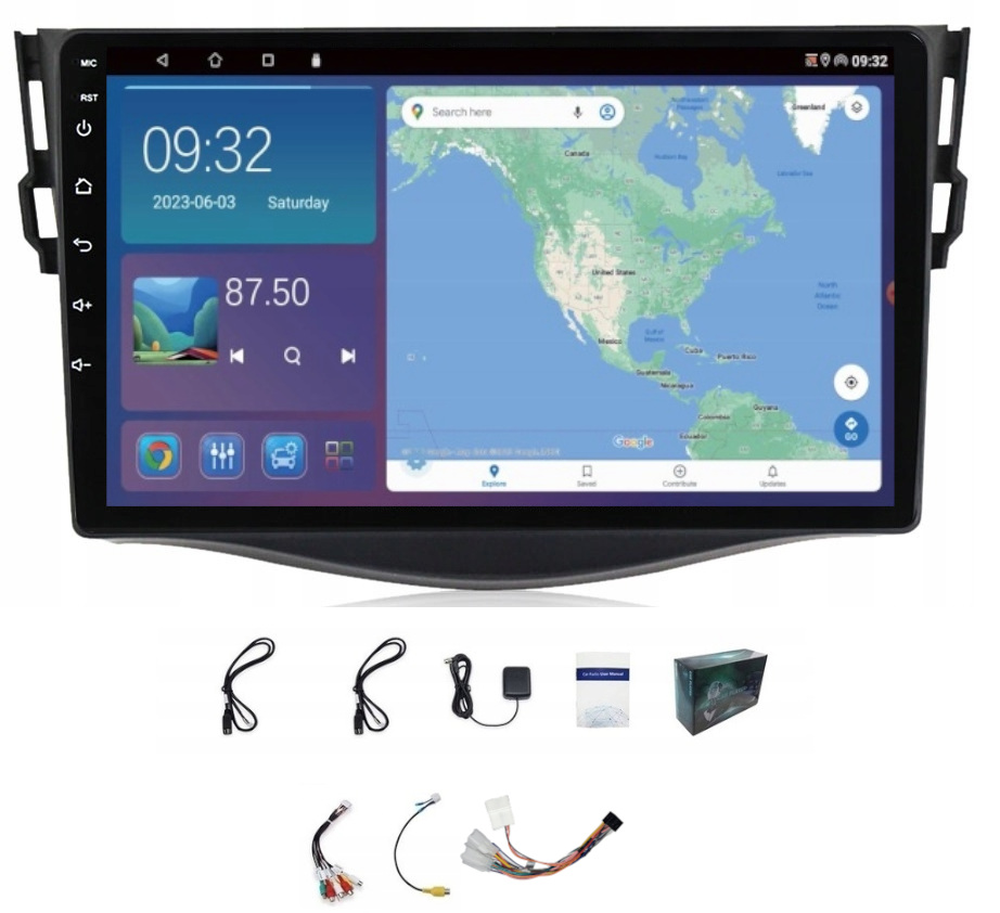 Rádio Navigácia Gps Toyota RAV4 2006-2012 Wifi Carplay Usb 4GB 64GB