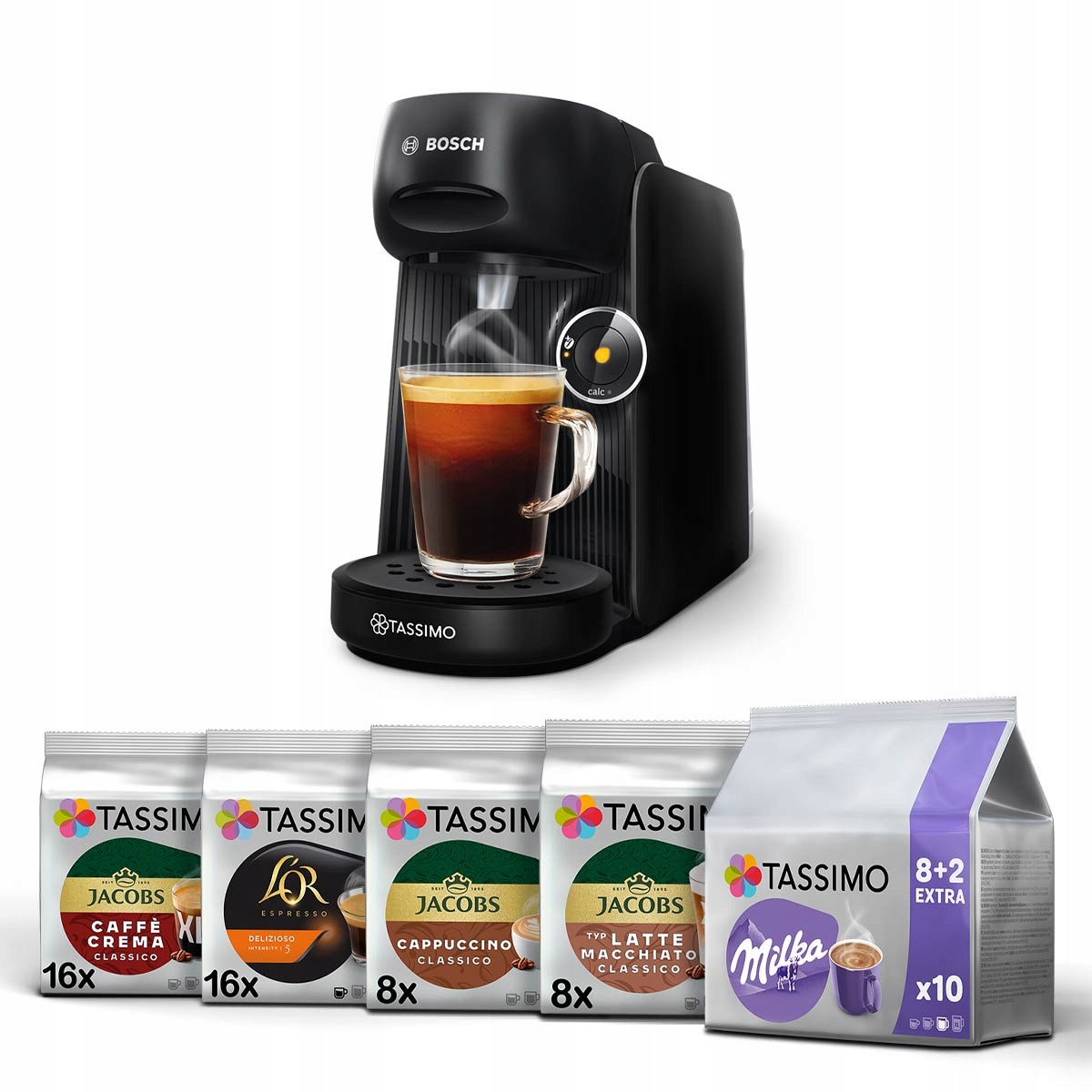 Ekspres kapsułkowy Bosch Tassimo Finesse czarny 5x Tassimo