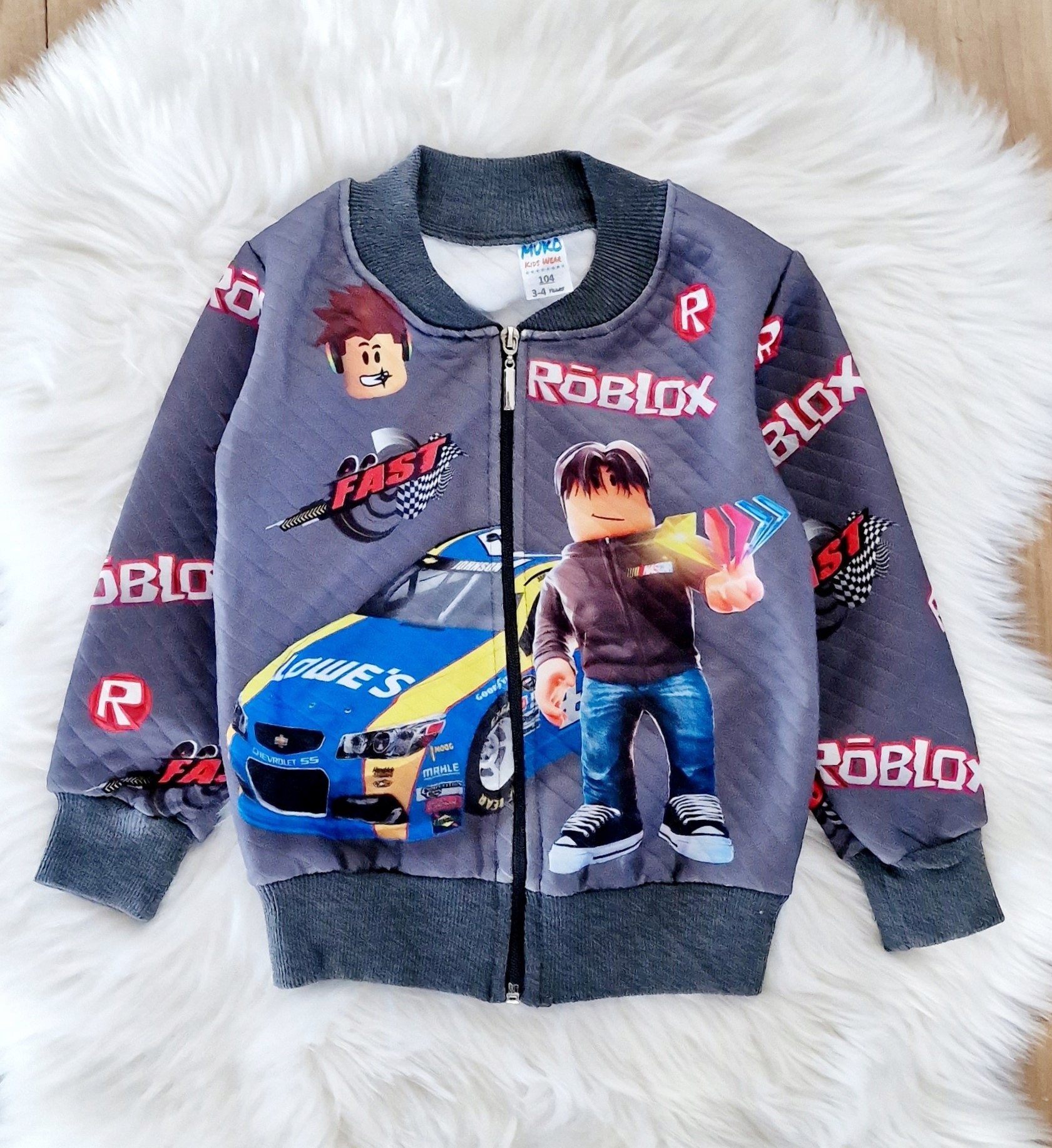 BLUZA chłopięca 104 ROBLOX SZARA BOMBERKA Marka Inna marka