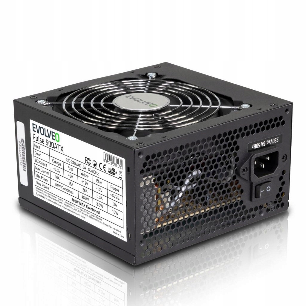 Evolveo Pulse 500, zdroj 500W, Atx, tichý, bulk, 3YRW EP500PP12B