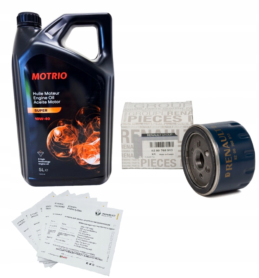 Oryg Kpl. Motrio Olej Filtr Oleju Półsyntetyczny 5L Castrol 10W40 RN0700