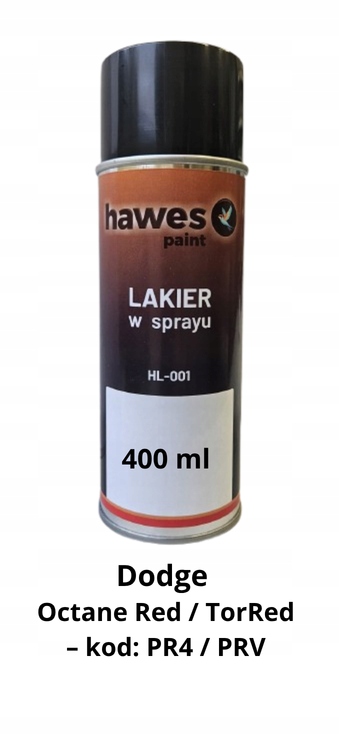 Lakier samochodowy w spray Dodge Octane Red TorRed – kod: PR4/PRV, 400 ml