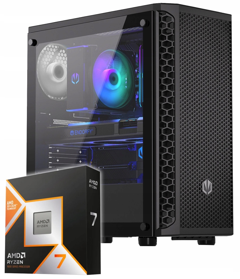 Komputer Gamingowy Core Ryzen 7 9800X3D SSD2TB 32GB RX9070 Wifi Win
