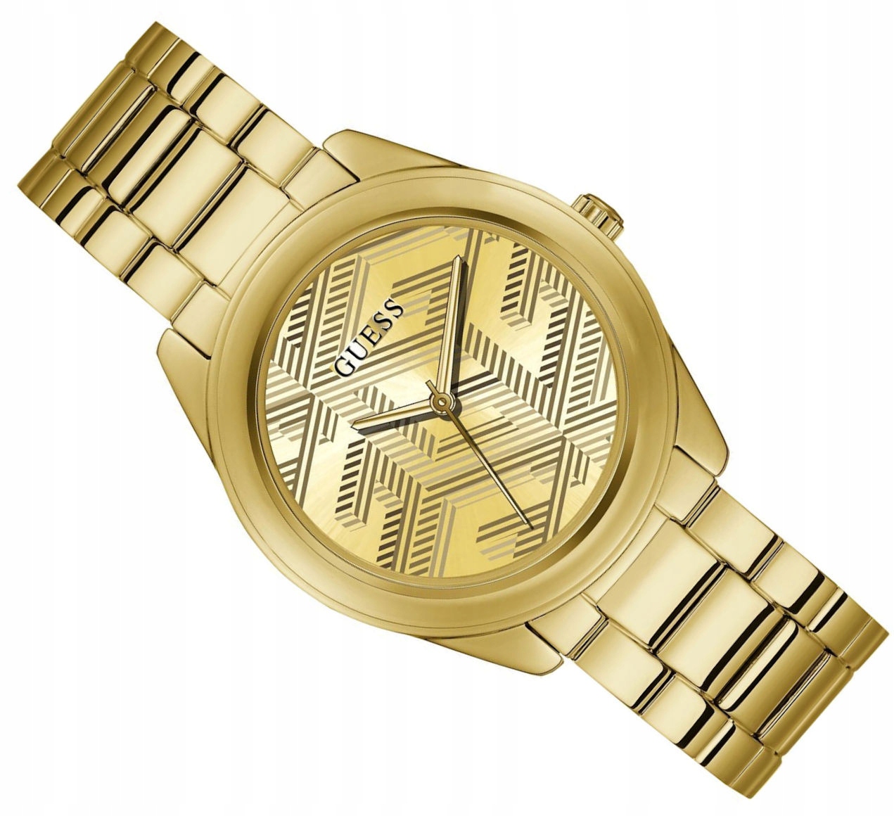 Dámské Klasické Zlaté Kulatý Hodinky Fashion Guess Cubed GW0606L2 40 mm