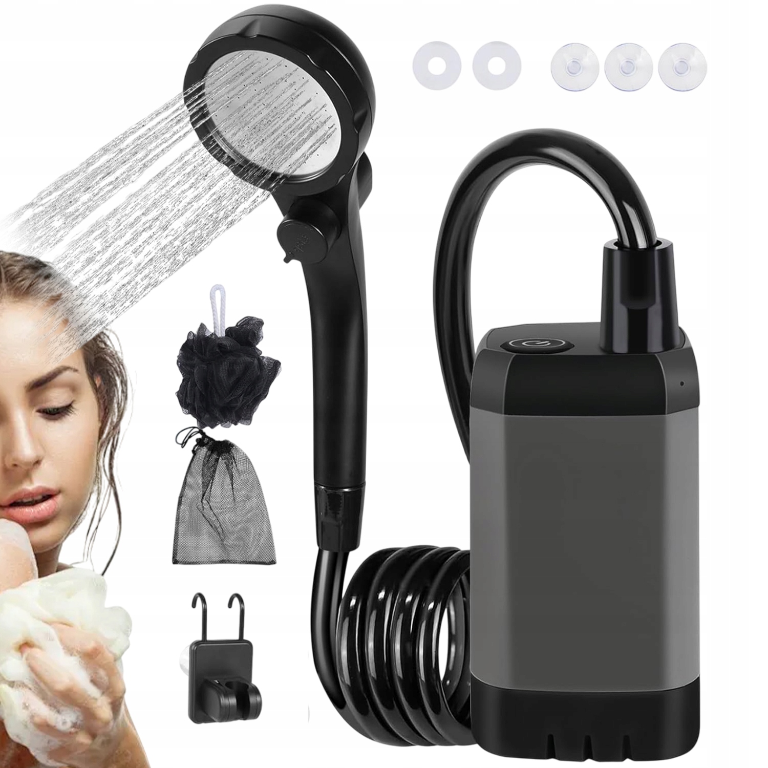 Turistická Sprcha Na Mytí Bivaků Survival Camping Hak 6000 mAh