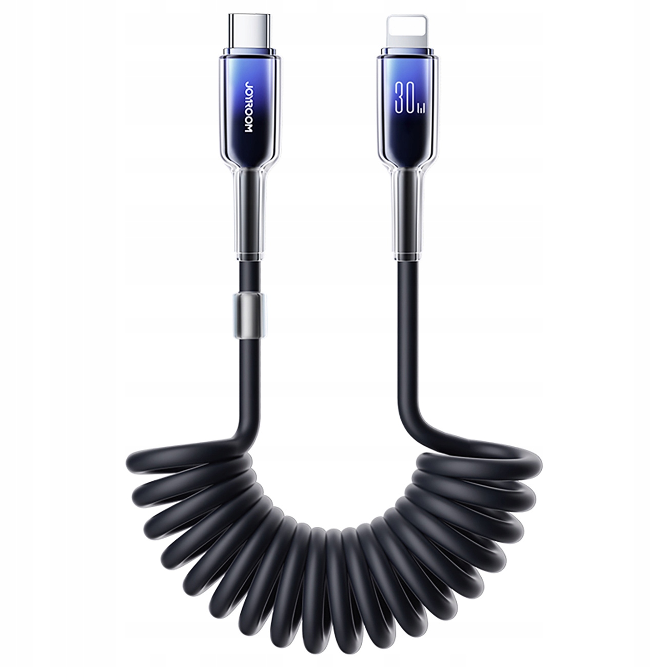 Kabel spiralny Joyroom S- A43 Crystal- Clear Series 30W Usb- C Lightning