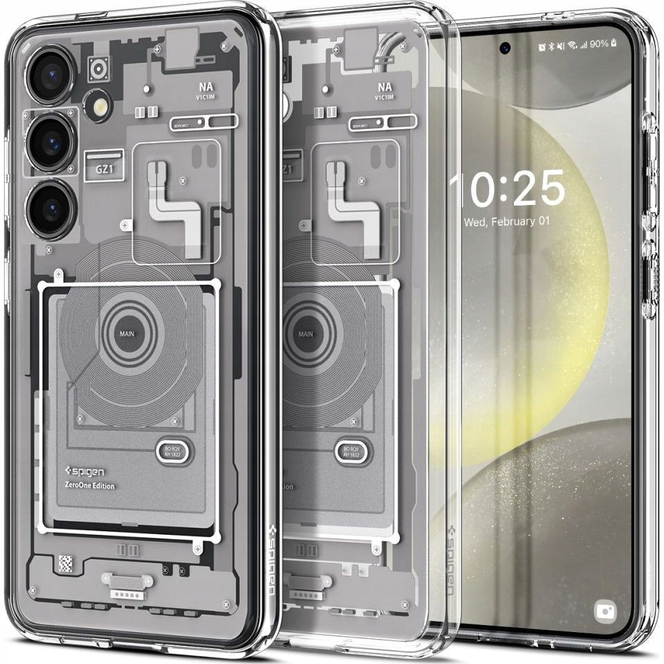 Etui do Galaxy S24, Spigen Ultra Hybrid Zero One, stylowe plecki z wzorem