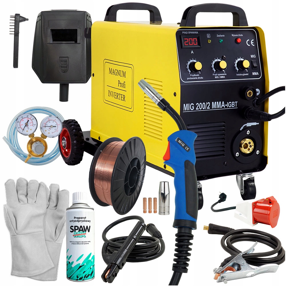 Spawarka 2w1 Migomat Magnum Mig Mma 200A zestaw