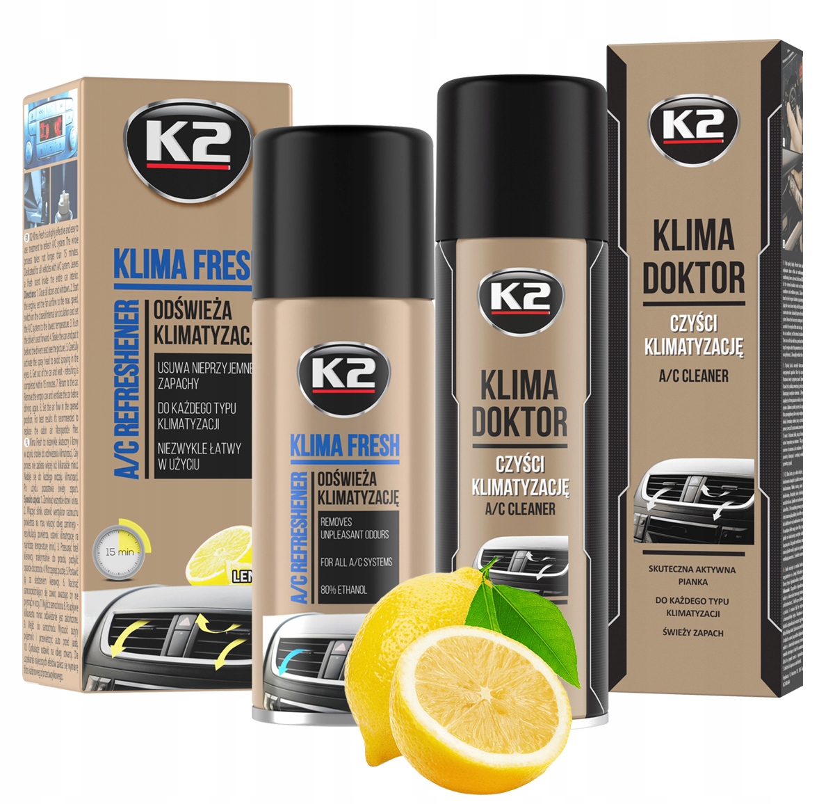 

K2 Zestaw Do Odgrzybiania Klimy Pianka Granat