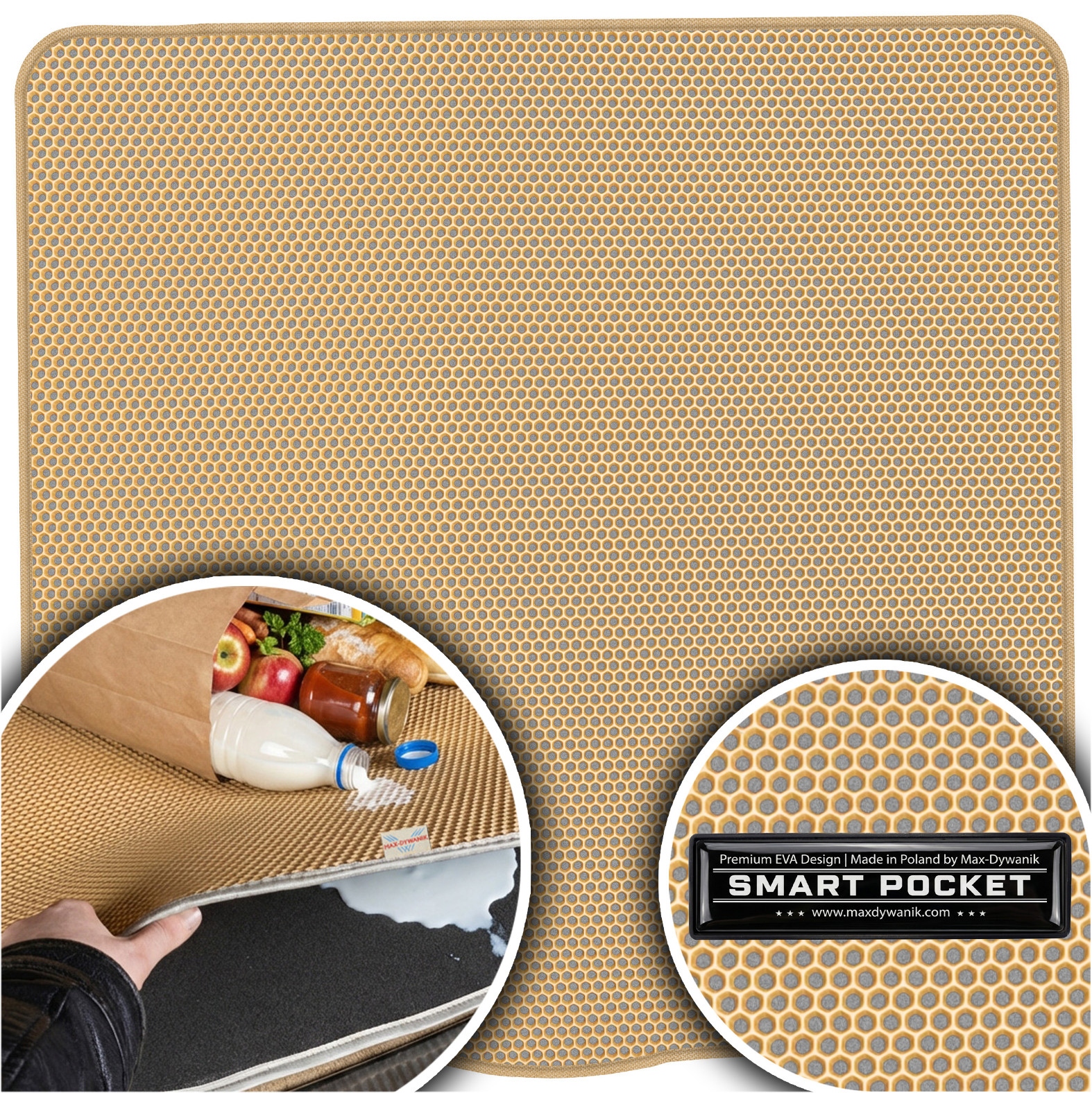 Audi A4 B6 B7 Cabrio 2001-2007 Vložka do batožinového priestoru Eva Smart Pocket Béžová