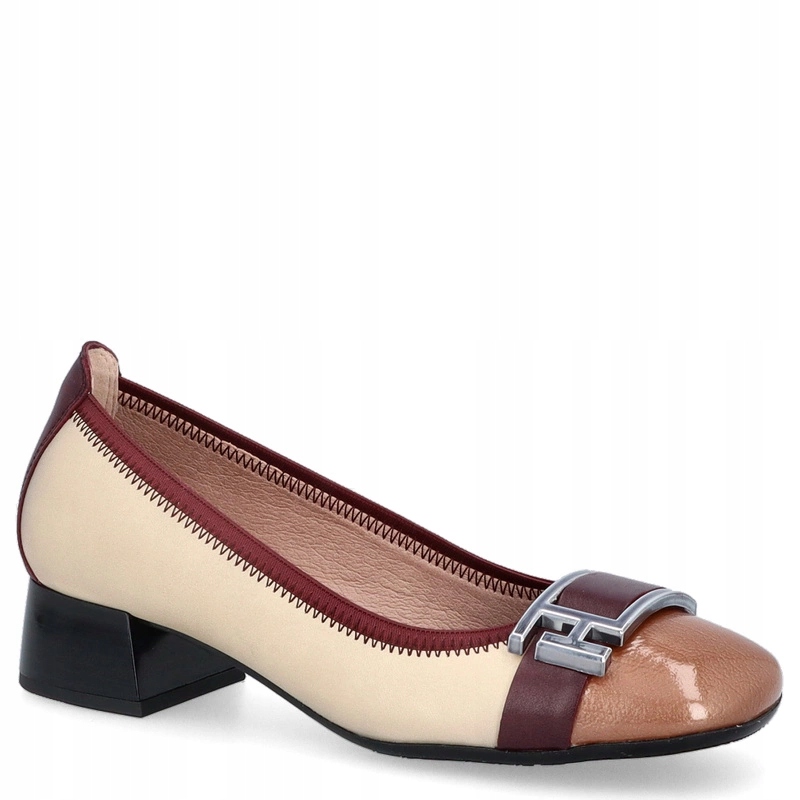 Kožené lodičky s přezkou Hispanitas CHI243670 Béžové 40