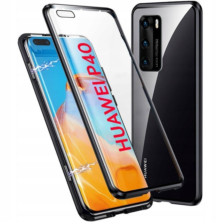 

Etui Magnetic Case 3w1 360° Szklane do Huawei P40