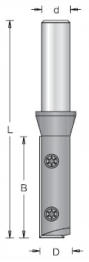 Frez prosty penetrujący DIMAR D=16 B=50 L=107 EAN (GTIN) 7296180013654