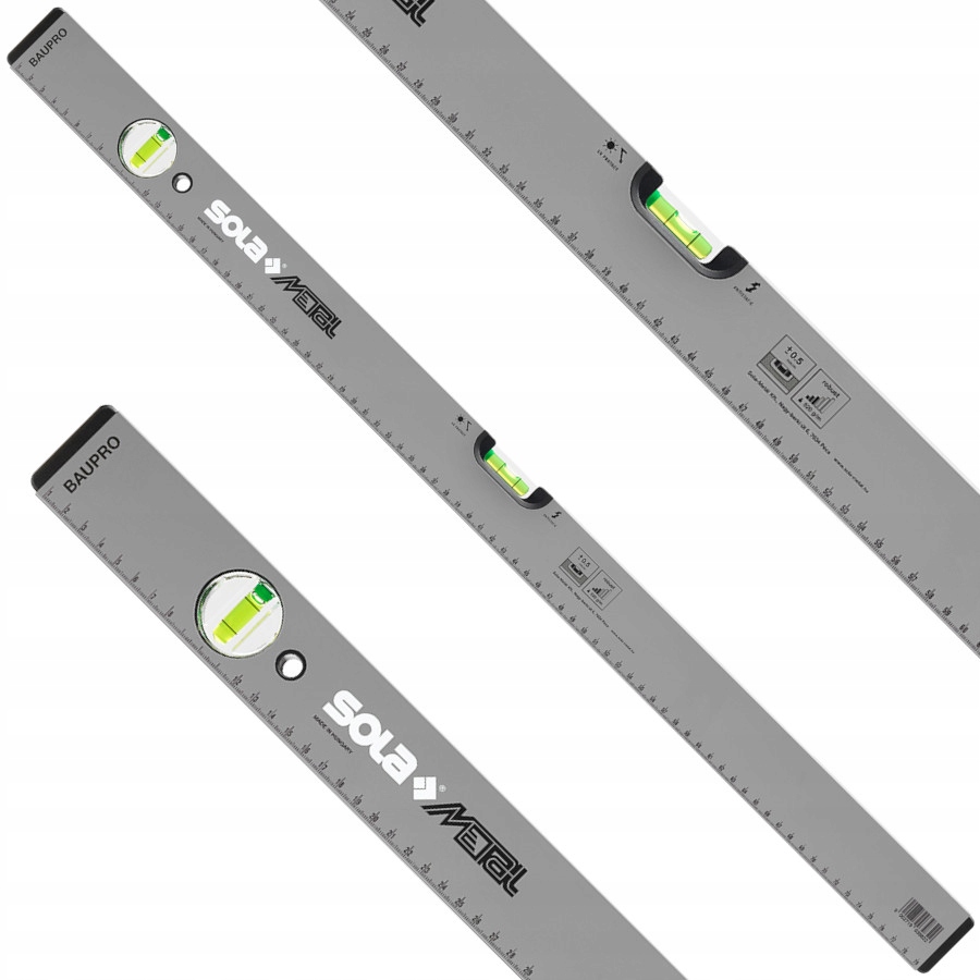 

Sola Poziomnica aluminiowa 60cm 2 libelle Baupro