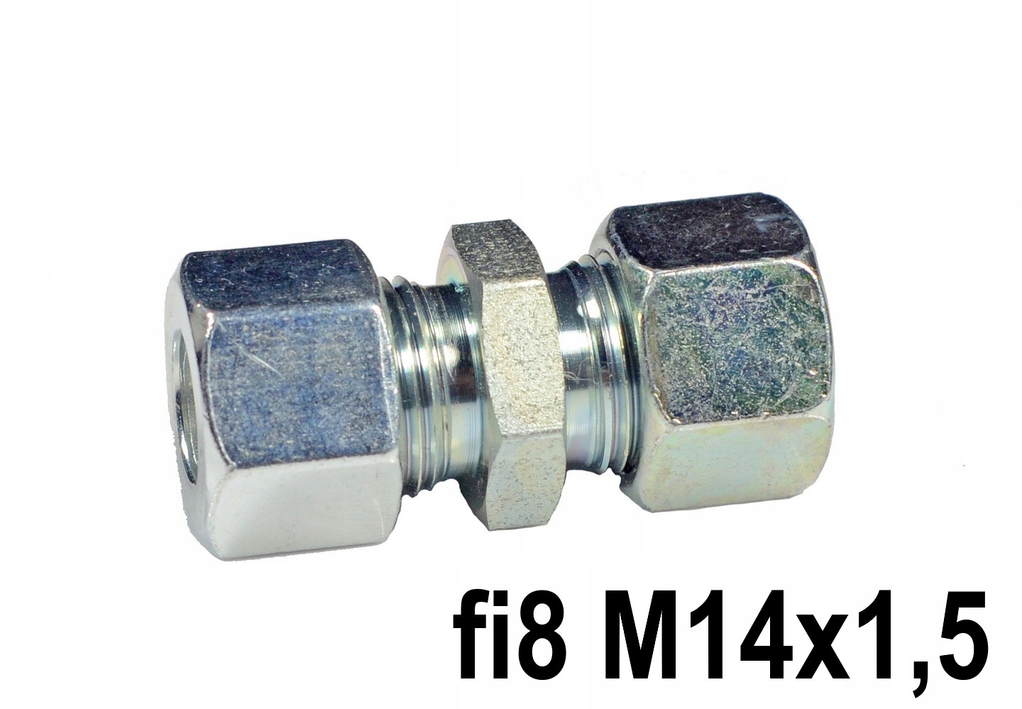 Łącznik prosty rury skręcany fi8 M14x1,5