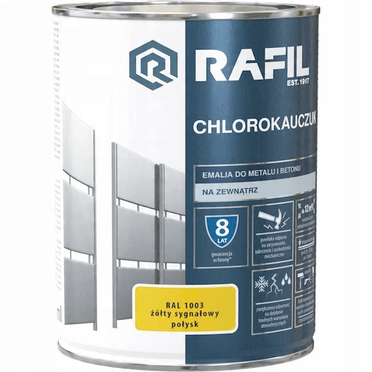 

Rafil Chlorokauczuk Żółty Sygnałowy Połysk 0,9L