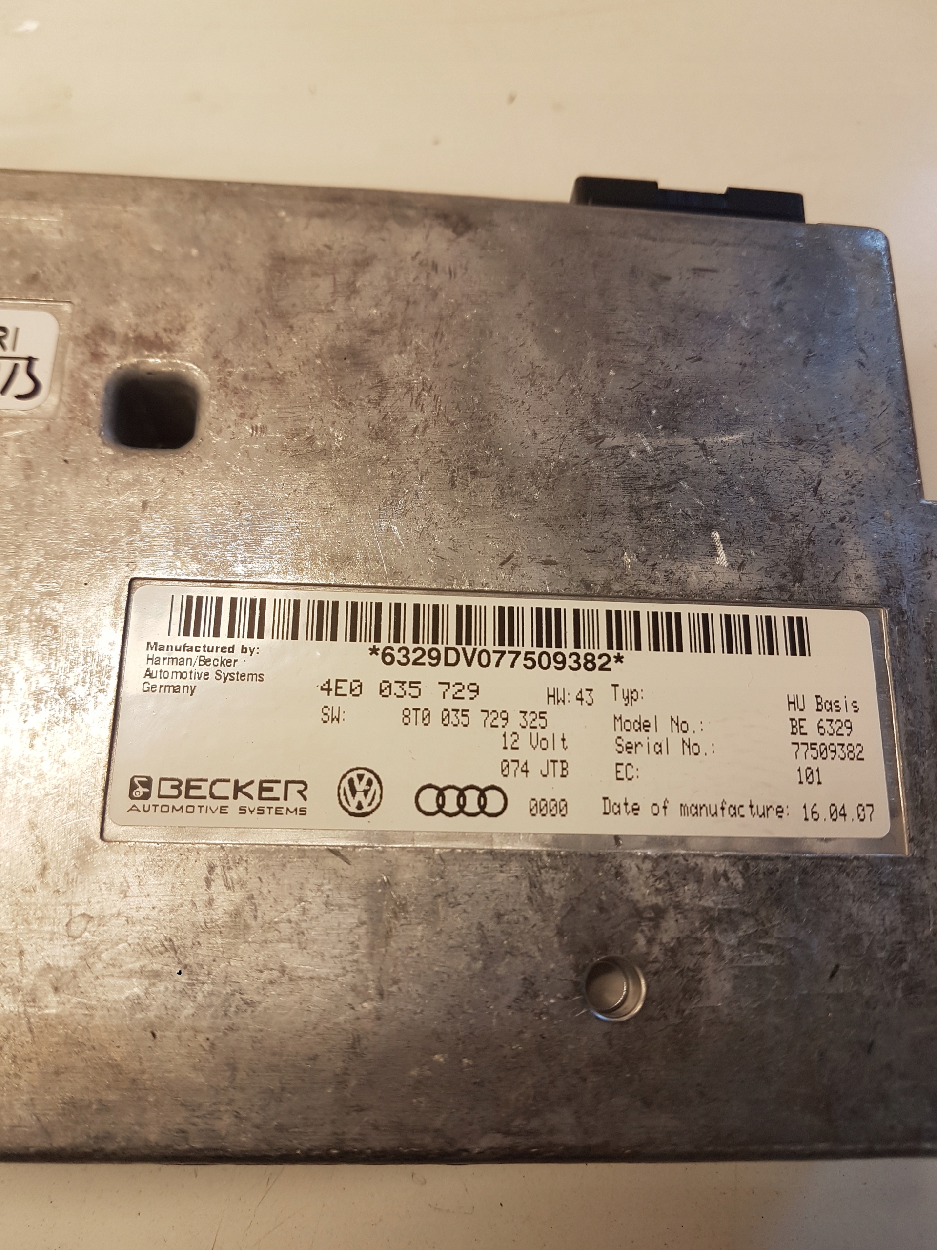 control unit module MMI AUDI A6C6 4E0035729 8T0035729