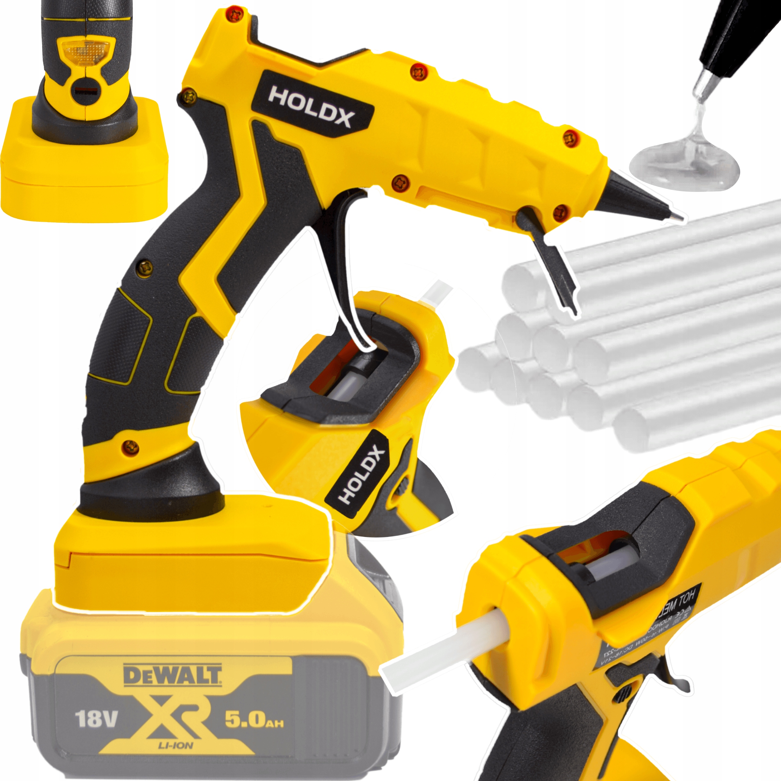 Horkovzdušná Lepicí Pistole Pro Baterie DEWALT18V Bonus