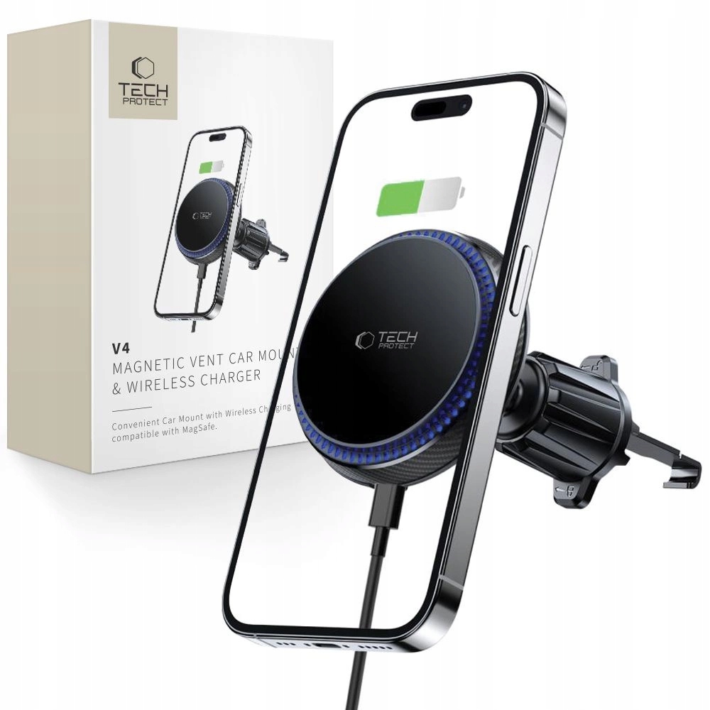 Držák Tech-Protect MM15W-V4 do auta s indukční nabíječkou MagSafe 15W