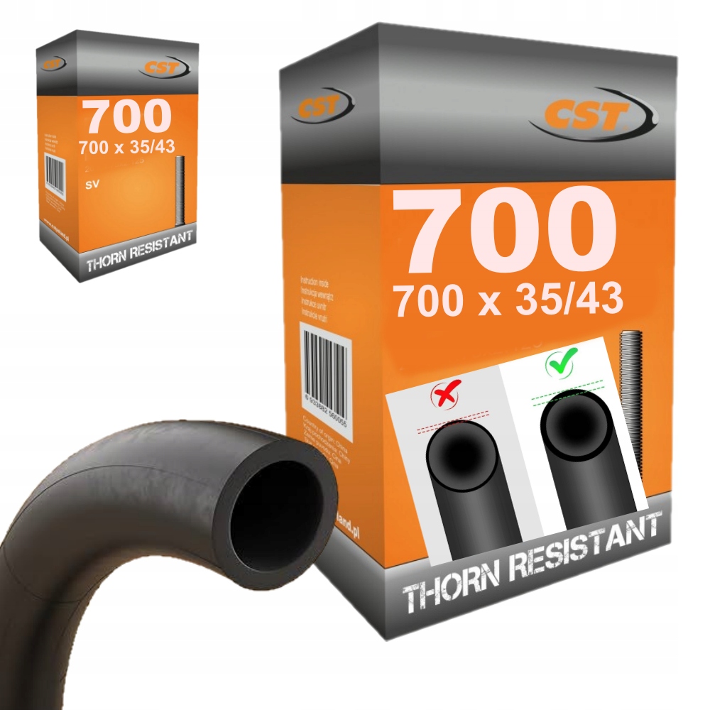 Dętka 700x35/38/40/42 Antyprzebiciowa Premium Thornresistant 3,6 mm