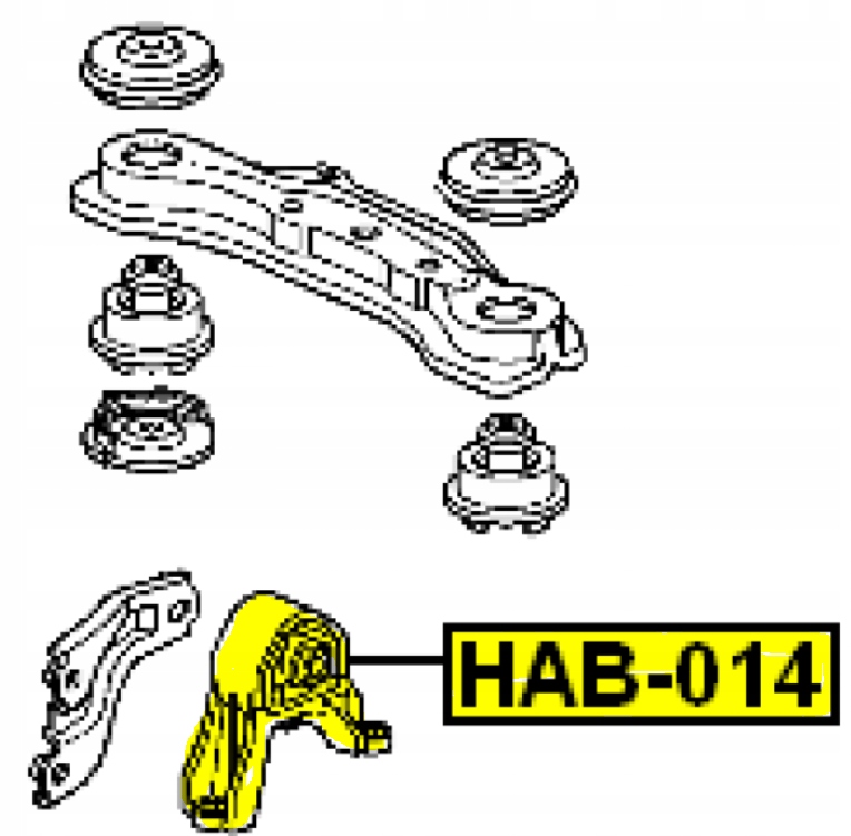 PODUSZKA TYLNEGO MOSTU HONDA ELEMENT 2002 2005 Part manufacturer Febest