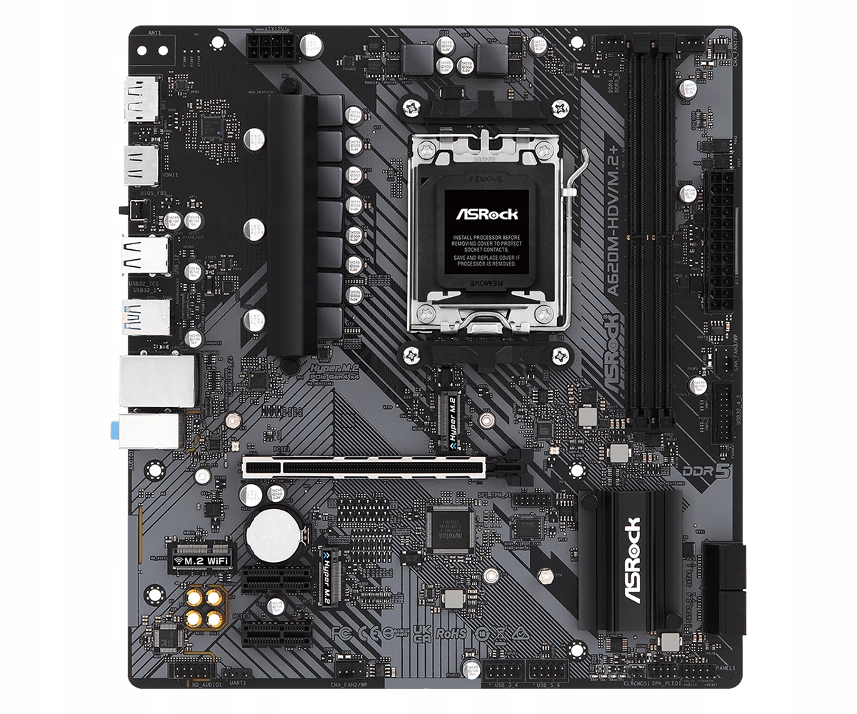 ASRock A620M-HDV/M.2+ Processor family Amd Processor socket AM5 DDR5