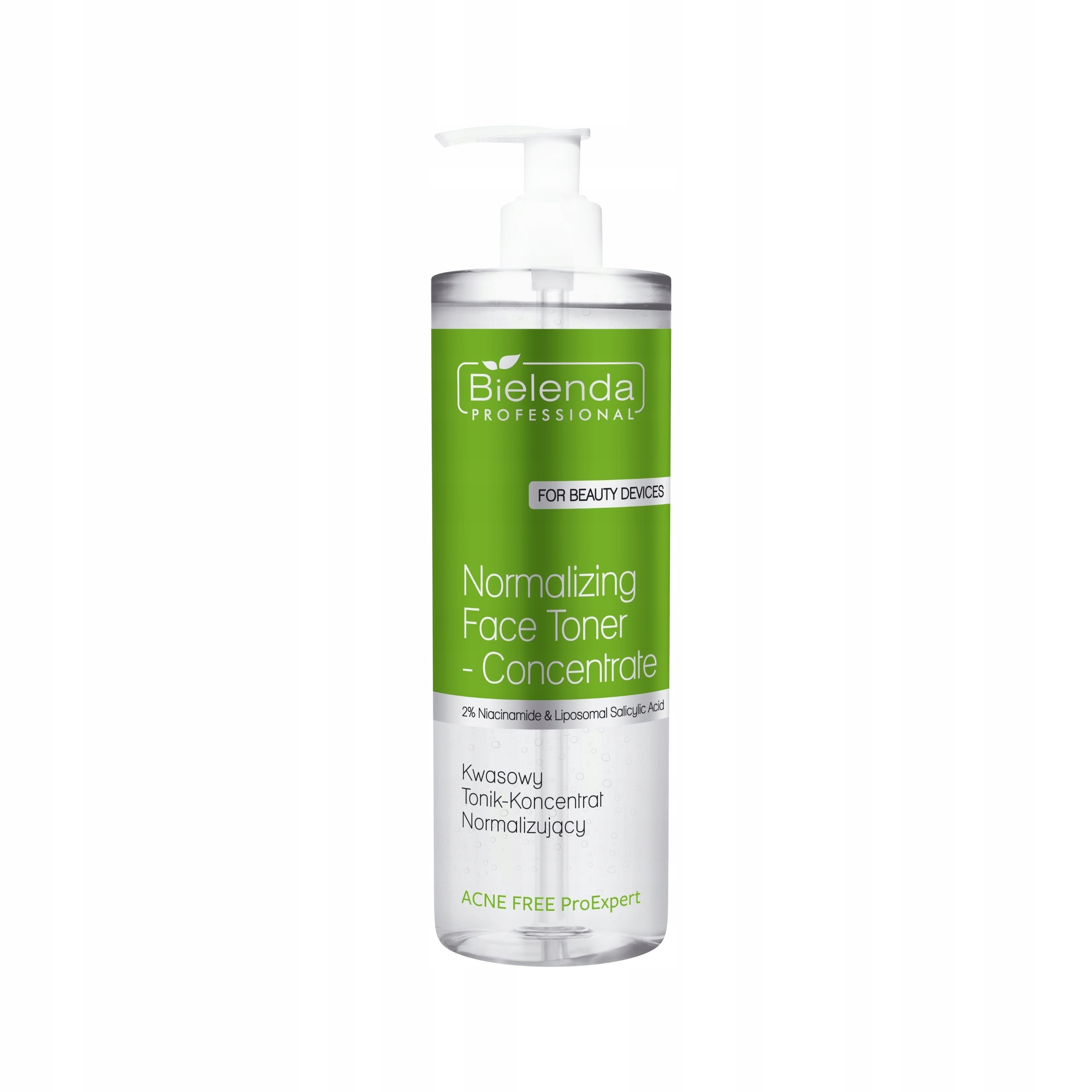 Bielenda acne free tonik normalizační kyselý koncentrát na obličej 500 ml