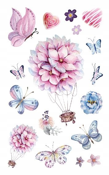 TATUAŻE ZMYWALNE DLA DZIECI MOTYLE EC782